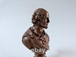 Barbedienne sceau cachet buste de Shakespeare en bronze