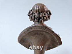 Barbedienne sceau cachet buste de Shakespeare en bronze