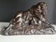 Barye Antoine-louis Bronze Patine Brune Chocolat Tigre Jaguar Et Gazelle Xix