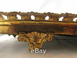 Bel ancien surtout de table bronze doré napoleon III 19e glace mercure