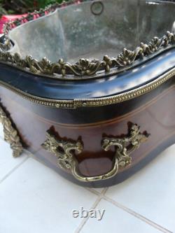Belle Jardinière Napoléon III en marqueterie et bronze