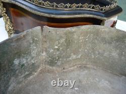 Belle Jardinière Napoléon III en marqueterie et bronze