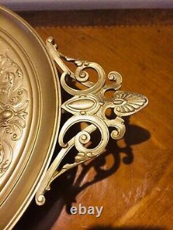 Belle coupe bronze redoré décor mascarons végétaux Napoléon III, dlg Barbedienne