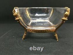 Bijoux. Baguier. Coupe en bronze doré et cristal Second Empire