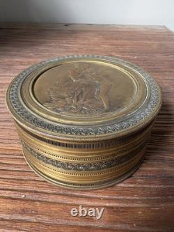 Boite A Bijoux Coffret Ancien En Bronze D Oscar Roty Medaille Ange Colin Fondeur