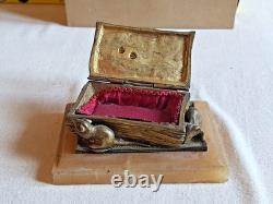 Boite A Dent De Lait Coffret Bronze Dore Livre 4 Souris Albatre Napoleon III