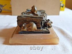 Boite A Dent De Lait Coffret Bronze Dore Livre 4 Souris Albatre Napoleon III