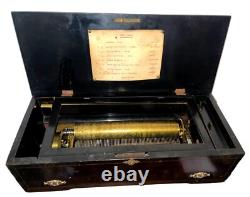 Boîte À Musique Ancienne. Avec Cylindre. Huit Mélodies. France . Xixe