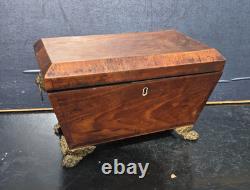 Boite A The Victorienne Bronze Mahogany Victorian Casket Box Tea Caddy