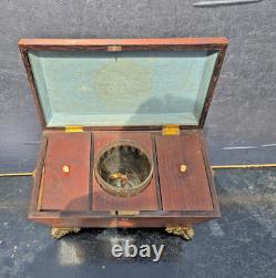 Boite A The Victorienne Bronze Mahogany Victorian Casket Box Tea Caddy