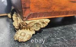 Boite A The Victorienne Bronze Mahogany Victorian Casket Box Tea Caddy