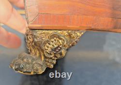 Boite A The Victorienne Bronze Mahogany Victorian Casket Box Tea Caddy