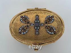 Boite En Bronze Cloisonne Xixe Pieds Griffes Riche Dorure Napoleon III E746