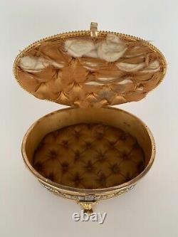 Boite En Bronze Cloisonne Xixe Pieds Griffes Riche Dorure Napoleon III E746