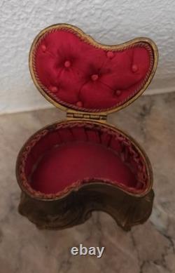 Boîte à Bijoux Rognon Bronze Doré Orfèvrerie Dilecta Époque Napoléon III #BUF