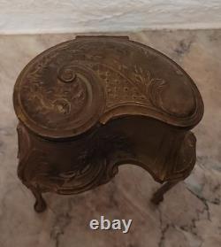 Boîte à Bijoux Rognon Bronze Doré Orfèvrerie Dilecta Époque Napoléon III #BUF