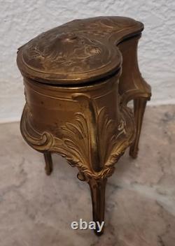 Boîte à Bijoux Rognon Bronze Doré Orfèvrerie Dilecta Époque Napoléon III #BUF