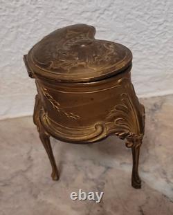 Boîte à Bijoux Rognon Bronze Doré Orfèvrerie Dilecta Époque Napoléon III #BUF