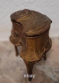 Boîte à Bijoux Rognon Bronze Doré Orfèvrerie Dilecta Époque Napoléon III #BUF