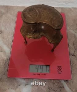 Boîte à Bijoux Rognon Bronze Doré Orfèvrerie Dilecta Époque Napoléon III #BUF
