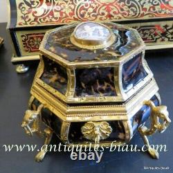 Boite à bijoux en Bronze et écaille Boulle Epoque Napoléon III