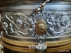 Boite à bijoux en Bronze sur coussin de marbre Boulle Epoque Napoléon III