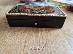 Boite a timbre marqueterie boulle époque napoleon 3 xix E 19e objet de collectio