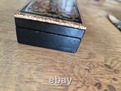 Boite a timbre marqueterie boulle époque napoleon 3 xix E 19e objet de collectio