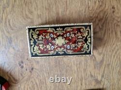 Boite a timbre marqueterie boulle époque napoleon 3 xix E 19e objet de collectio