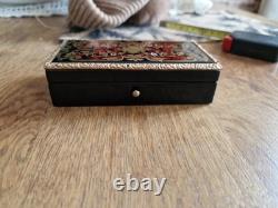 Boite a timbre marqueterie boulle époque napoleon 3 xix E 19e objet de collectio