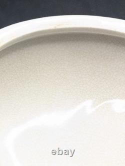 Bonbonnière porcelaine Limoges montée bronze LM 1895 décor oiseaux Napoléon III