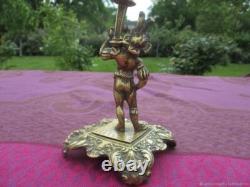 Bougeoir Ancien Prince Bronze XIX siècle France