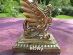 Bougeoir ancien Chimere bronze XIX siècle France