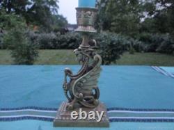 Bougeoir ancien Chimere bronze XIX siècle France