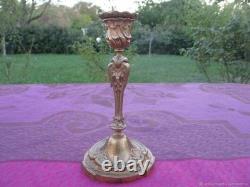 Bougeoir ancien Rocaille Bronze 19ème siècle