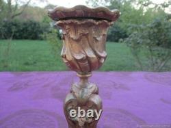 Bougeoir ancien Rocaille Bronze 19ème siècle