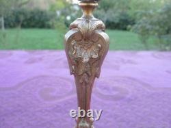 Bougeoir ancien Rocaille Bronze 19ème siècle