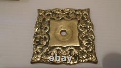 Bougeoir ancien XIX? Siècle en bronze massif décor religieux & royal