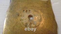 Bougeoir ancien XIX? Siècle en bronze massif décor religieux & royal