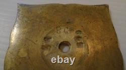 Bougeoir ancien XIX? Siècle en bronze massif décor religieux & royal