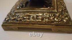 Bougeoir ancien XIX? Siècle en bronze massif décor religieux & royal