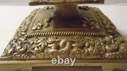 Bougeoir ancien XIX? Siècle en bronze massif décor religieux & royal