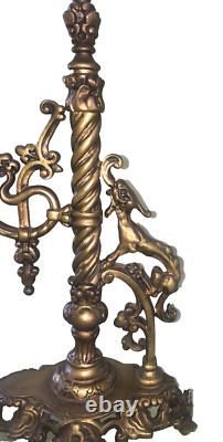Bougeoir de bureau en bronze 19èmè, dragon, Chine ou Napoléon III
