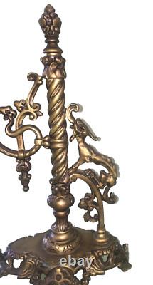 Bougeoir de bureau en bronze 19èmè, dragon, Chine ou Napoléon III