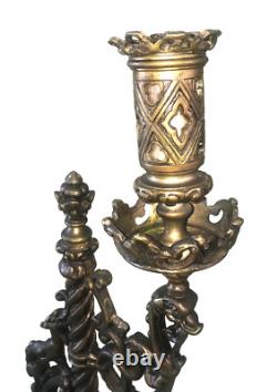 Bougeoir de bureau en bronze 19èmè, dragon, Chine ou Napoléon III