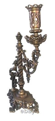 Bougeoir de bureau en bronze 19èmè, dragon, Chine ou Napoléon III