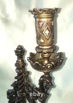 Bougeoir de bureau en bronze 19èmè, dragon, Chine ou Napoléon III