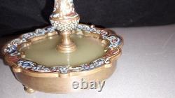 Bougeoirs Bronze Émaillé Napoleon 3