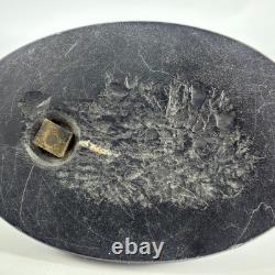 Bronze Ancien Lévrier Assis Chien Animalier XIXe Socle Marbre Noir Presse-papier