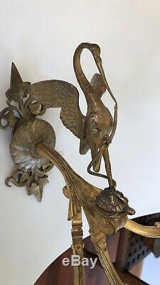 Bronze Applique Sconce Ibis Tortue Serpent Antoine-Louis Barye Napoleon III